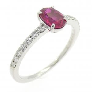 PT900 ルビー リング 0.728CT