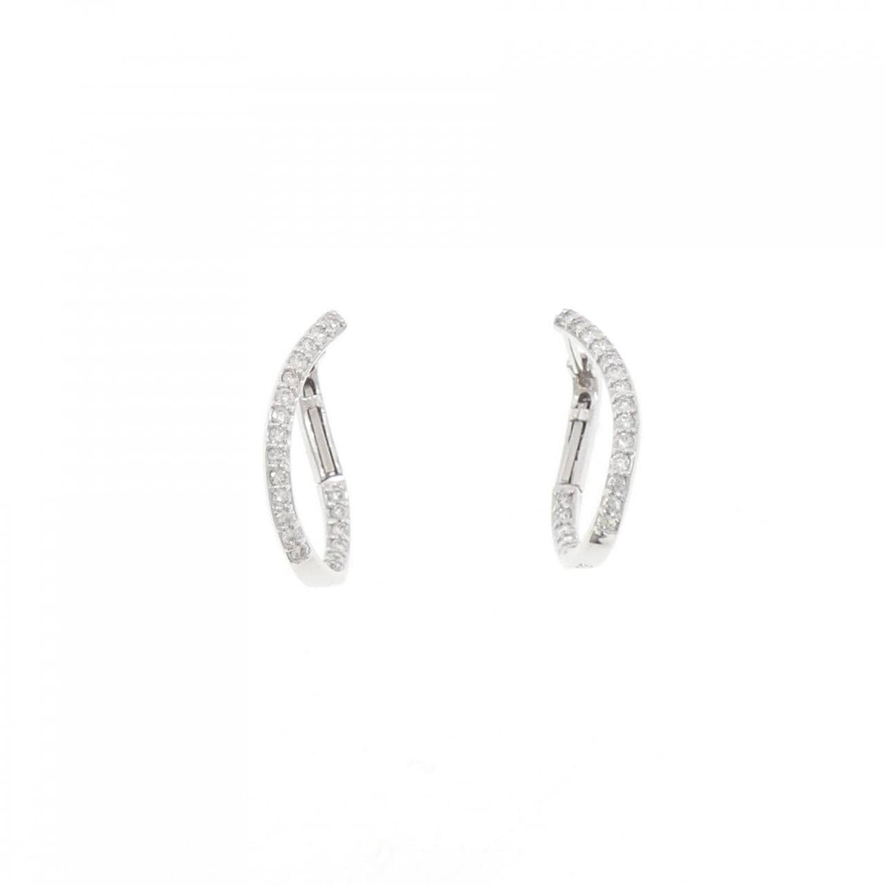 K18WG ダイヤモンド ピアス 0.26CT