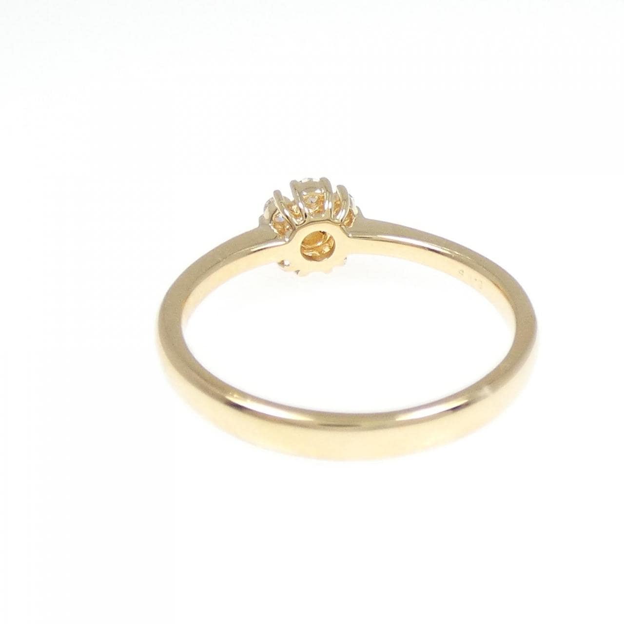 [Remake] K18YG Flower Diamond Ring 0.15CT