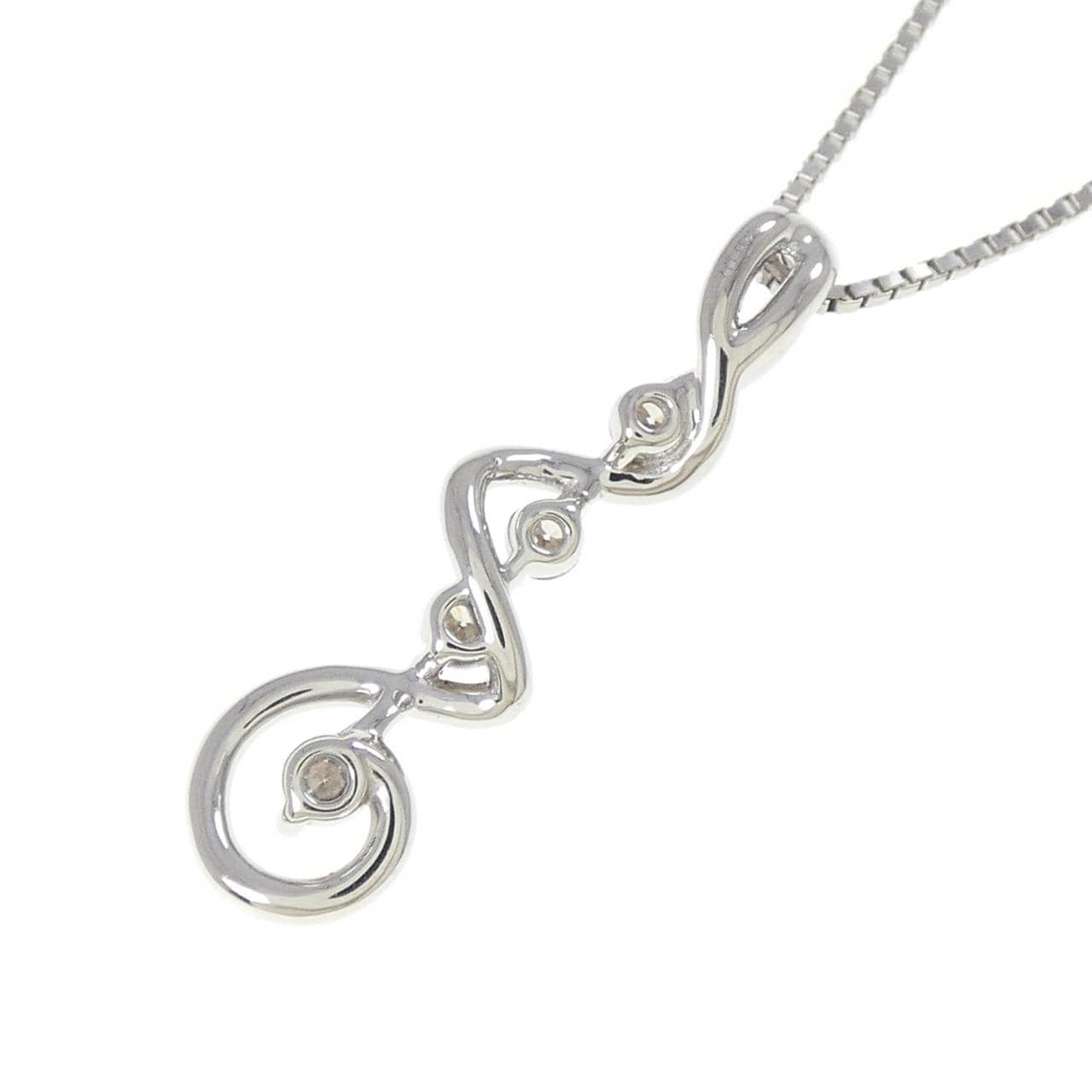 ジーエスティービー ダイヤモンド ネックレス 0.12CT