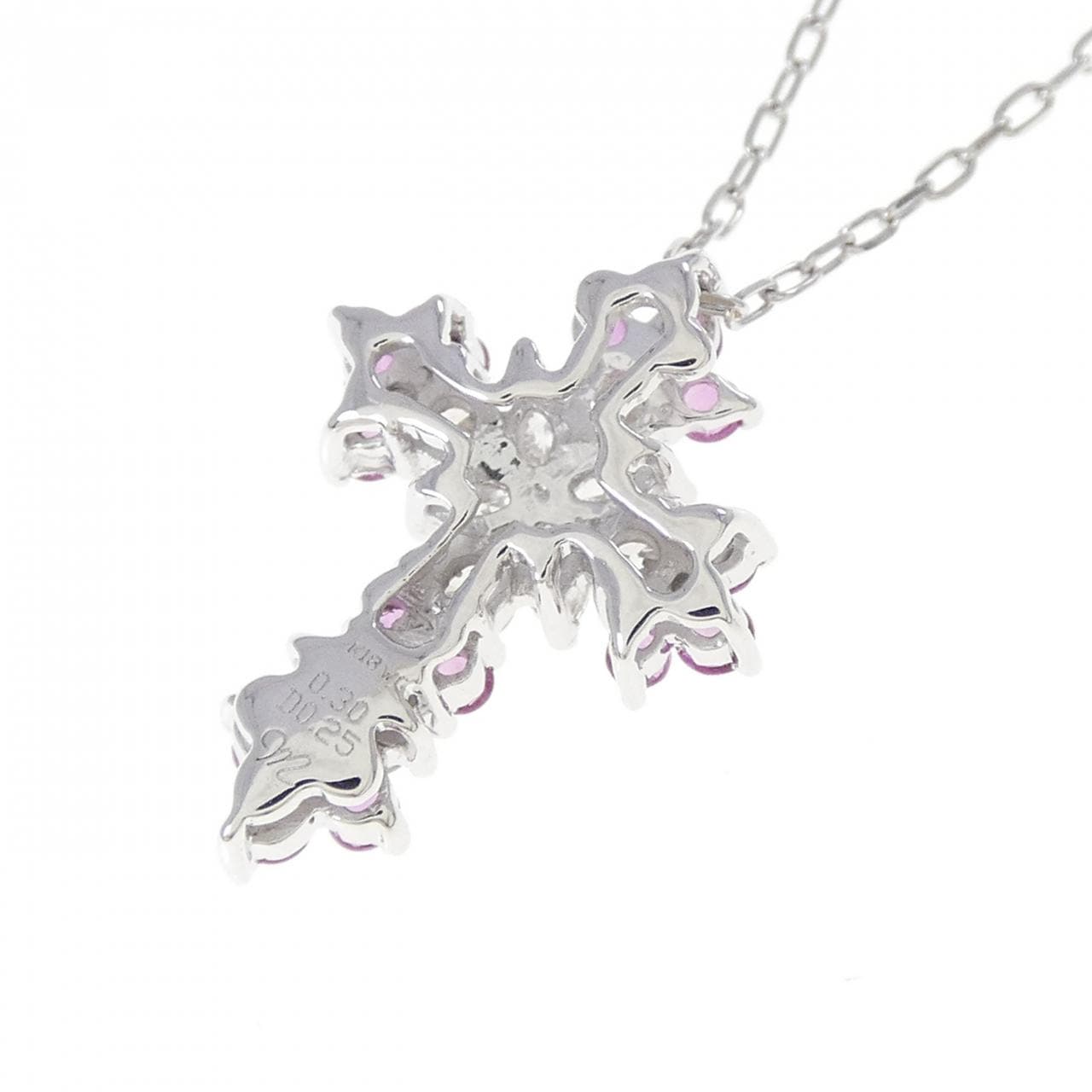 笠原 真寿美 クロス サファイヤ ネックレス 0.30CT