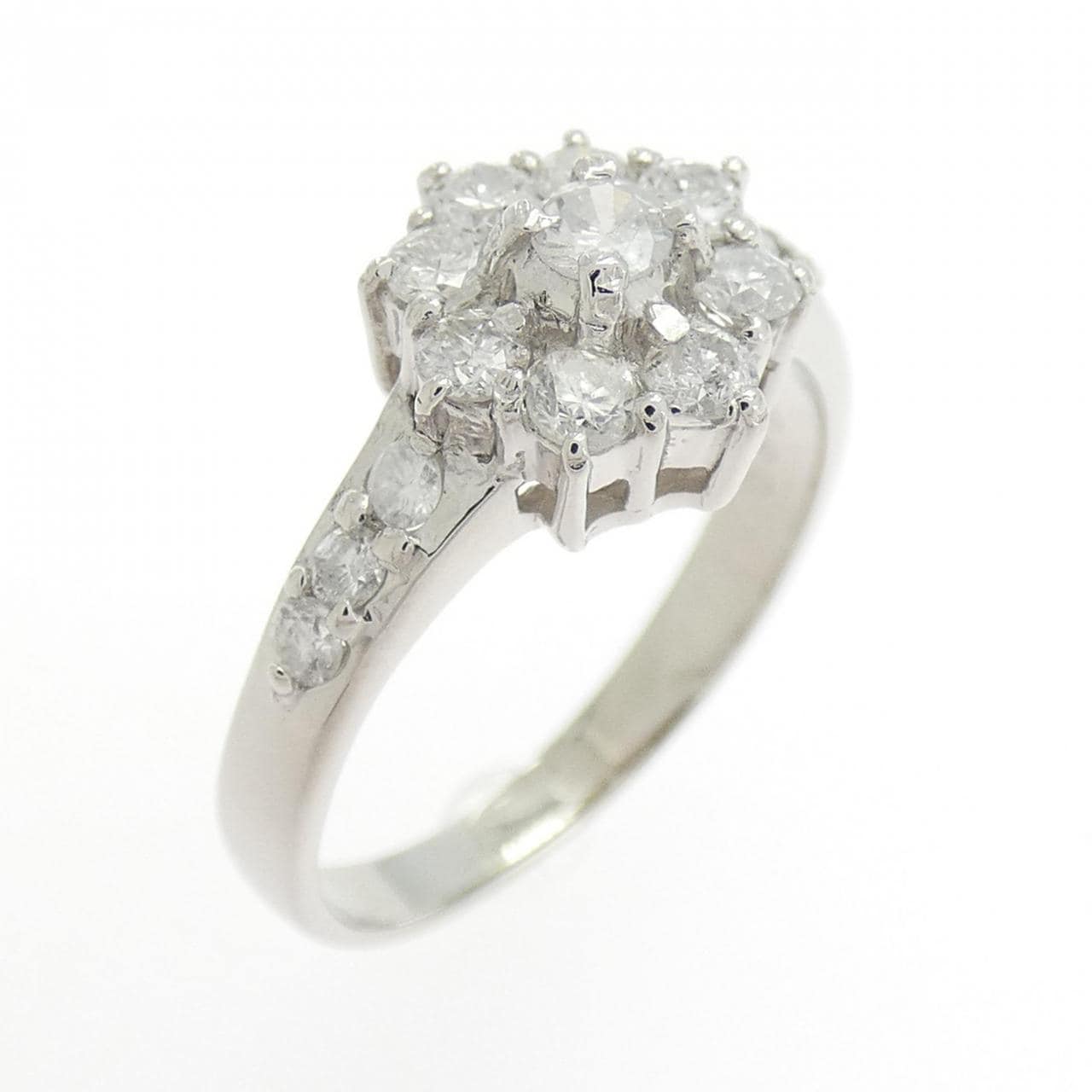PT900 フラワー ダイヤモンド リング 0.50CT