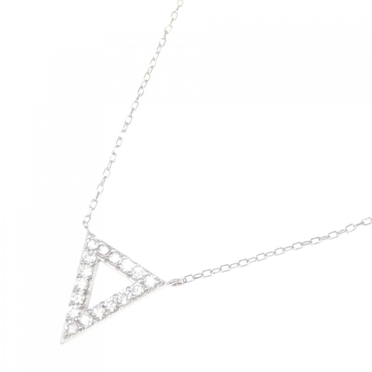 K18WG ダイヤモンド ネックレス 0.25CT
