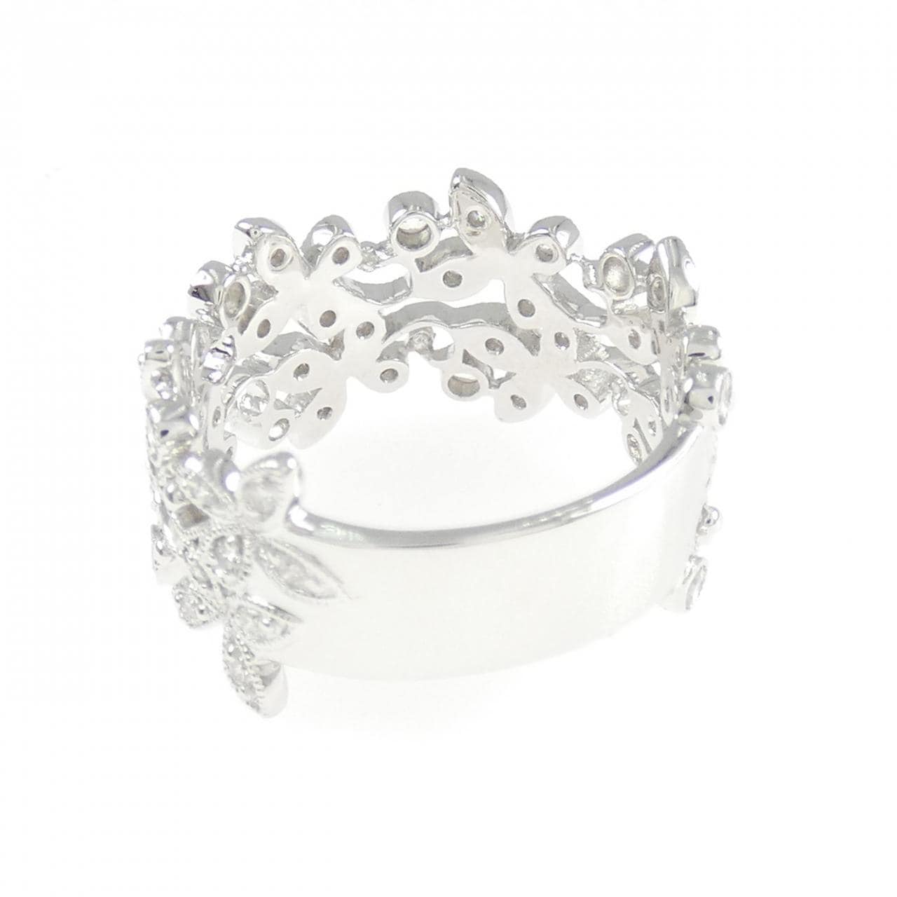 K18WG ホワイトサファイヤ リング 0.23CT