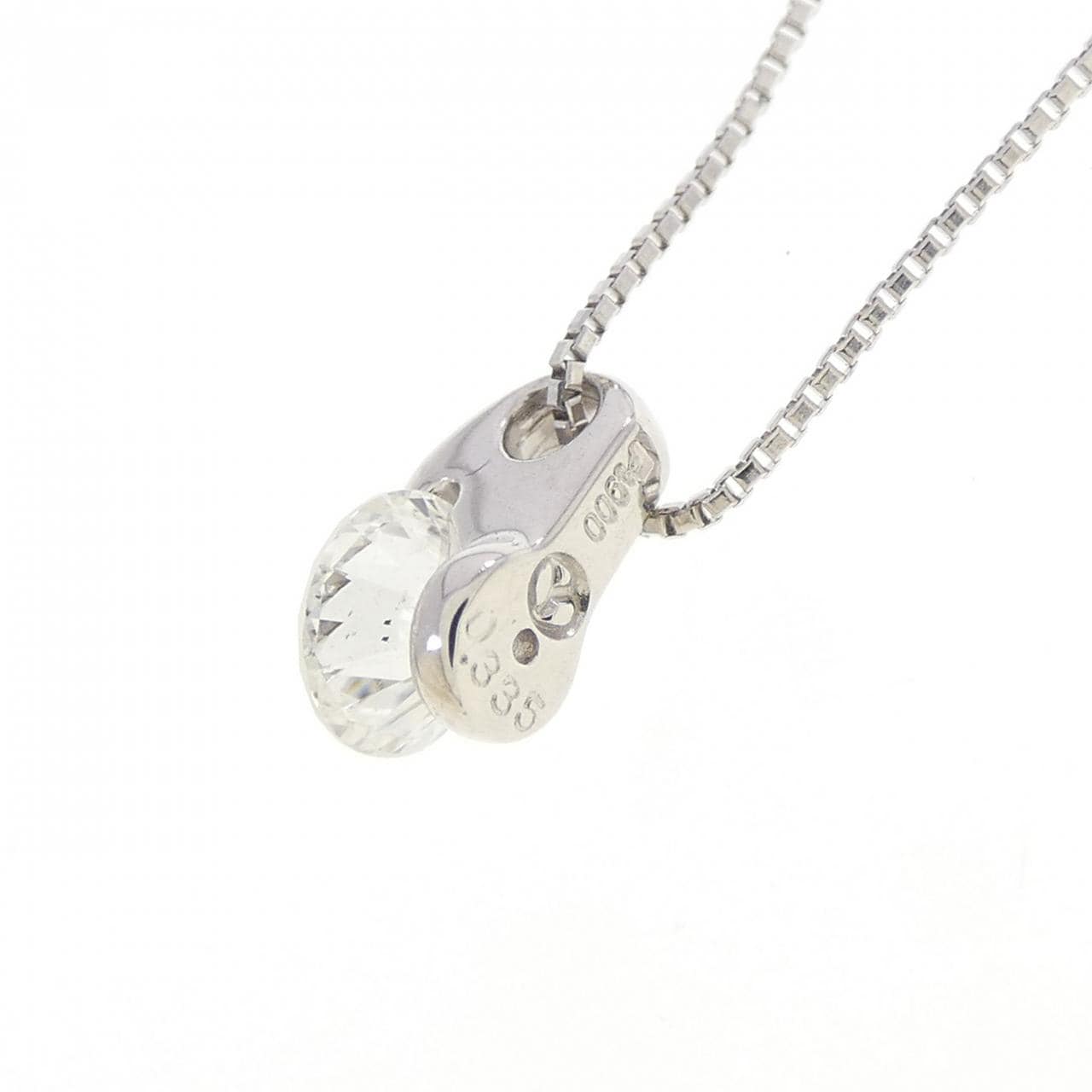 PT900/PT850 ソリティア ダイヤモンド ネックレス 0.335CT