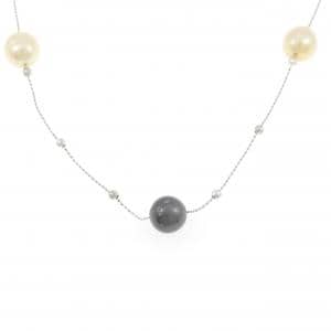 K18WG 黒蝶パール ネックレス