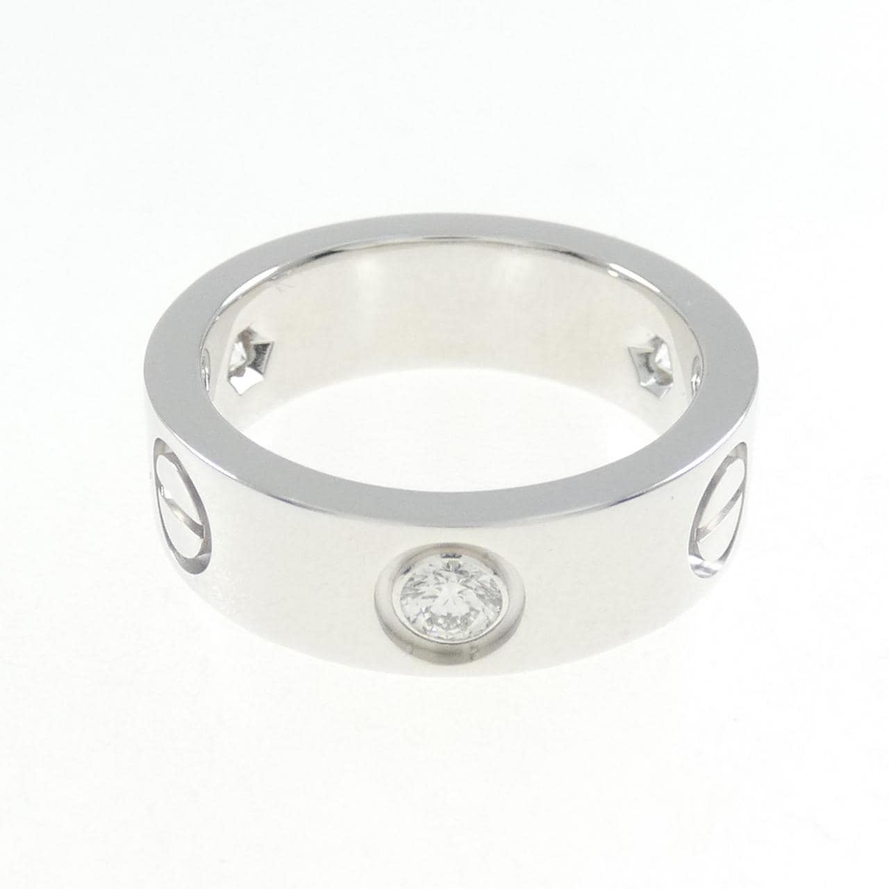 CARTIER LOVE half diamond ring