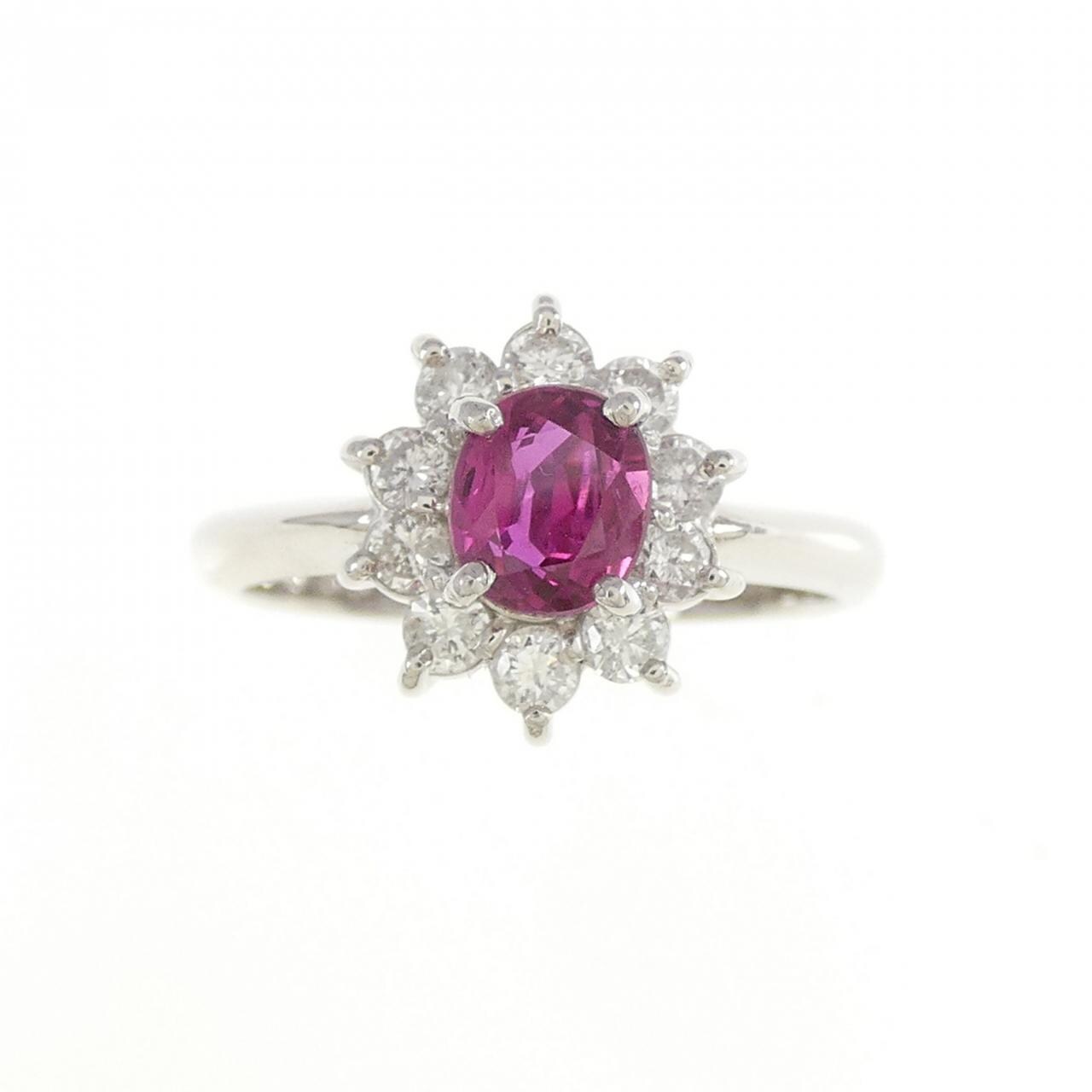 PT900 ルビー リング 0.62CT