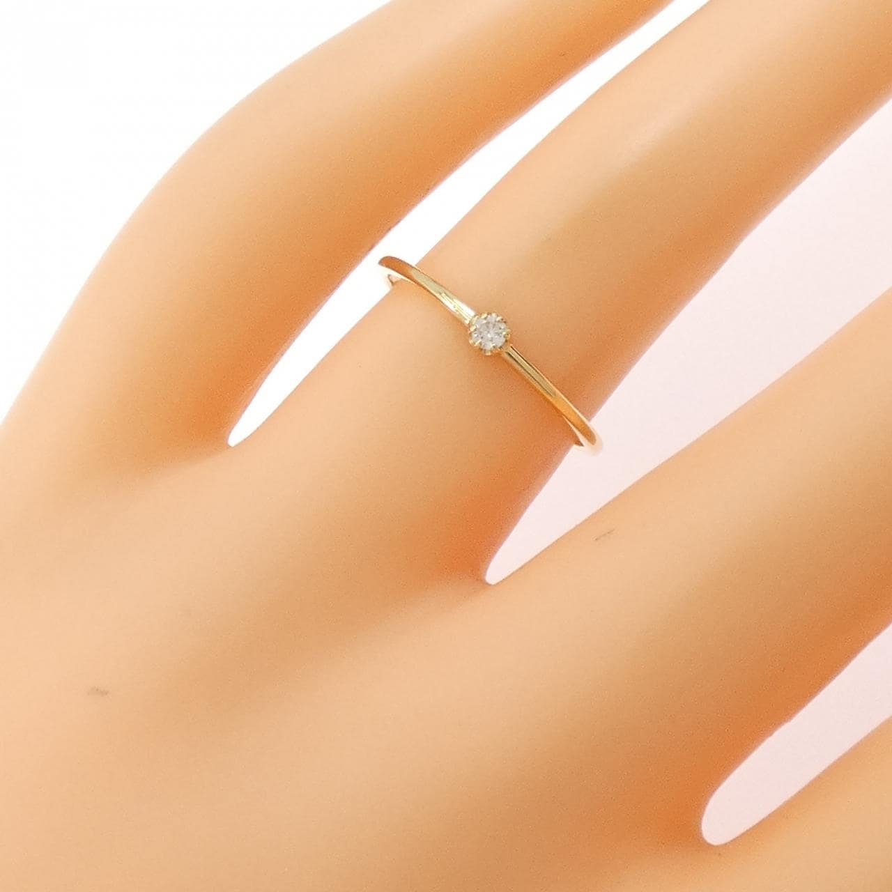 [再加工款] K18YG鑽石0.03CT