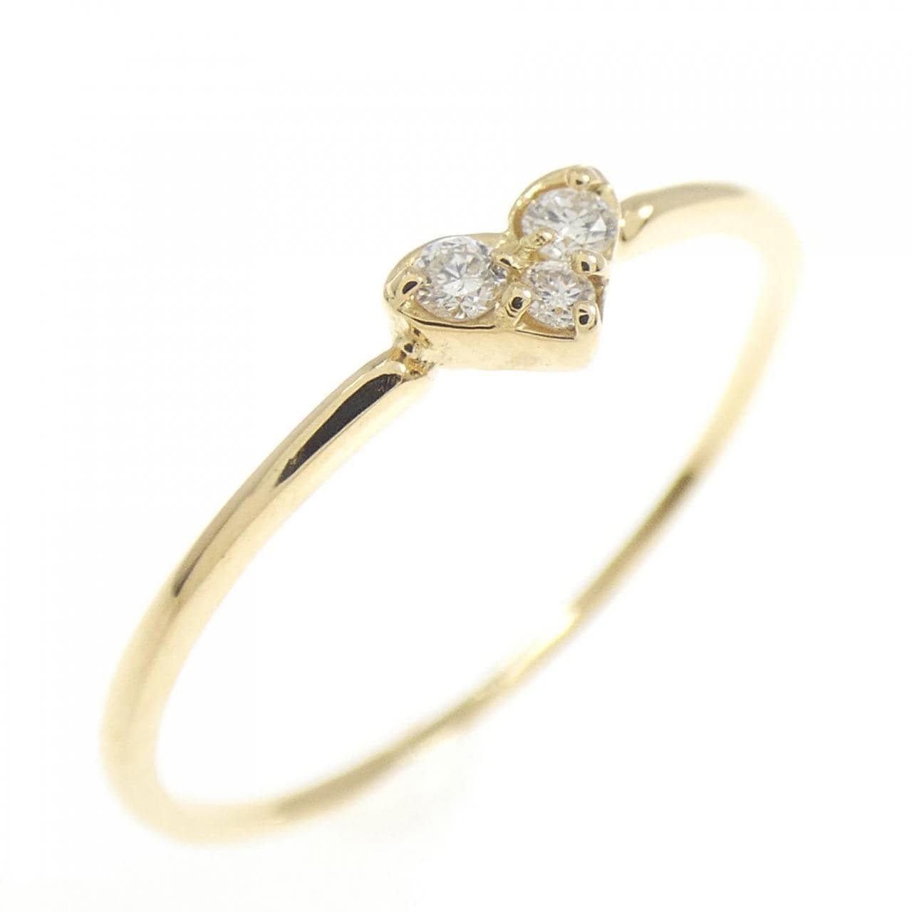 【リメイク】K18YG ハート ダイヤモンド リング 0.05CT