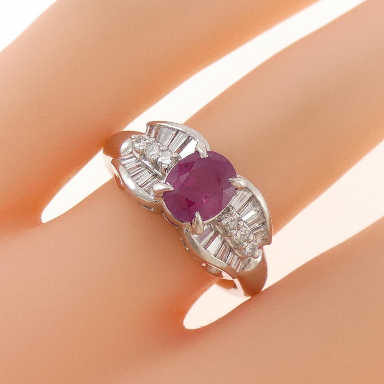 PT900 ルビー リング 1.23CT