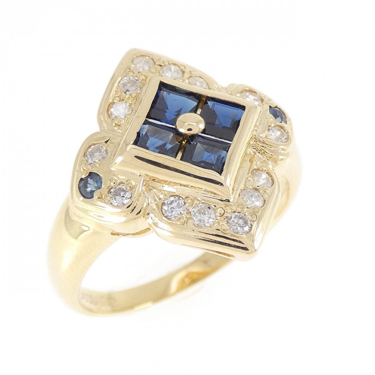 K18YG サファイヤ リング 0.90CT