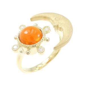 K18YG ムーン オパール リング 1.402CT