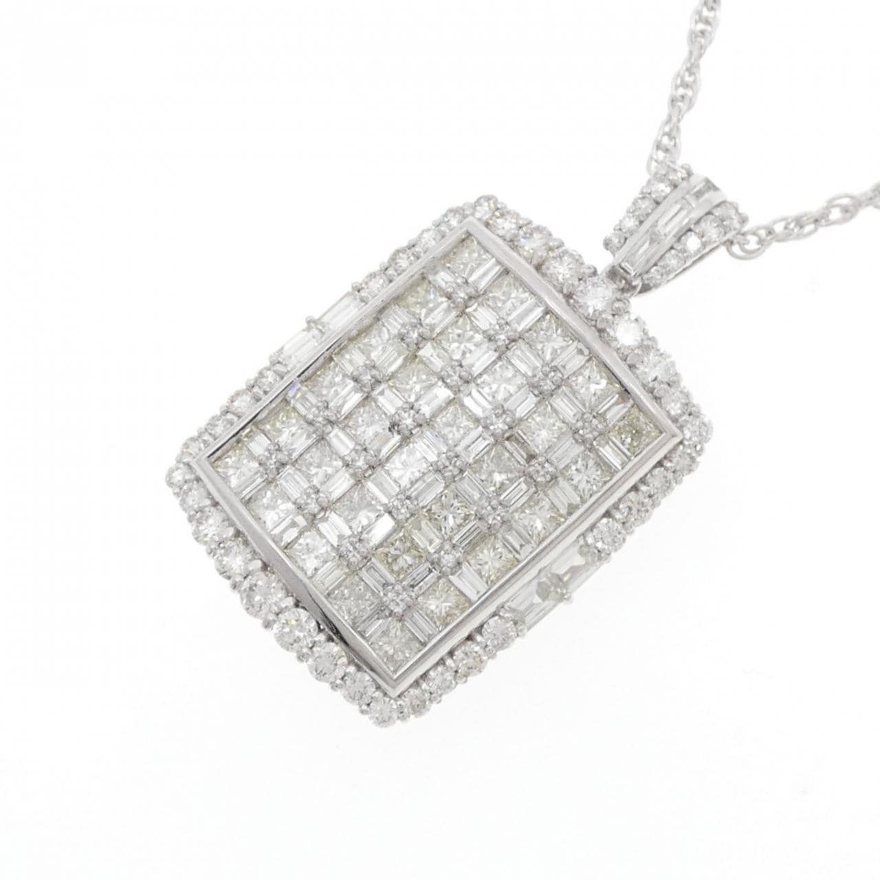 【新品】PT900/PT850 ダイヤモンド ネックレス 5.00CT