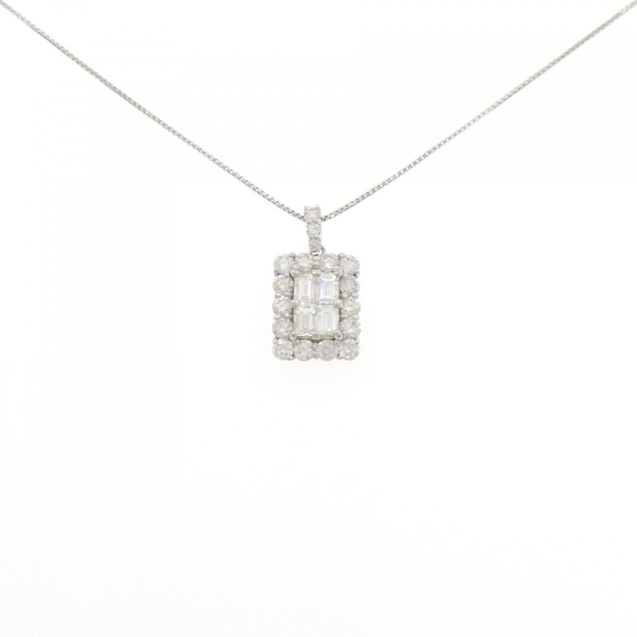 【新品】PT900/PT850 ダイヤモンド ネックレス 1.00CT