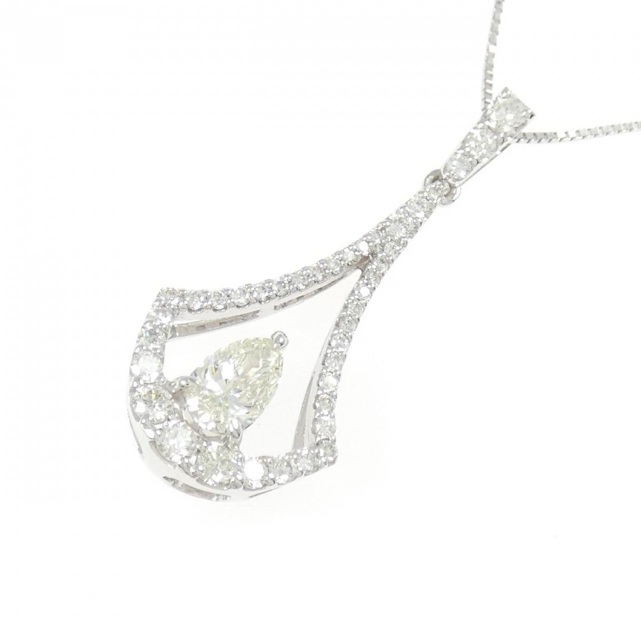 K18WG ダイヤモンド ネックレス 0.758CT
