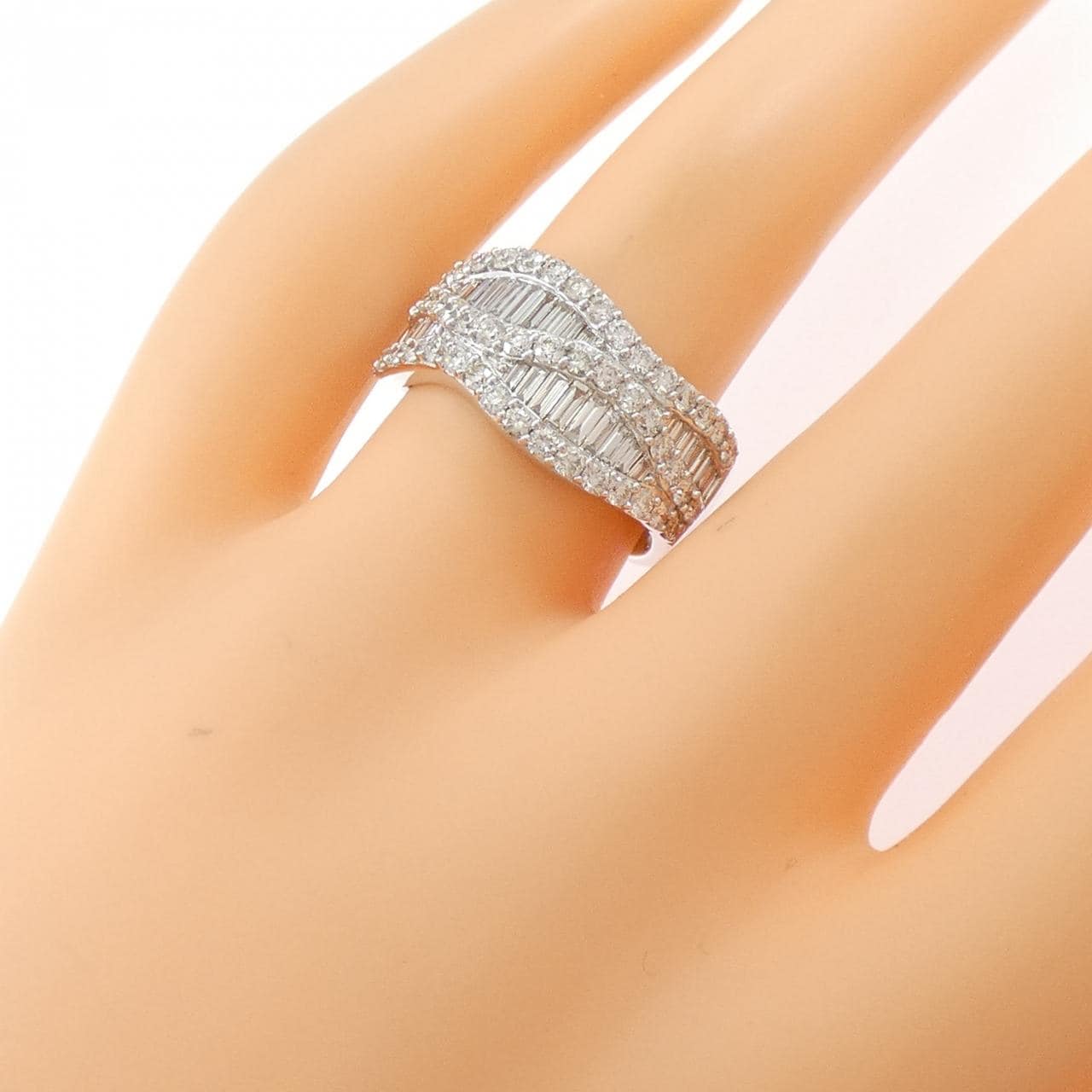 K18WG ダイヤモンド リング 1.47CT