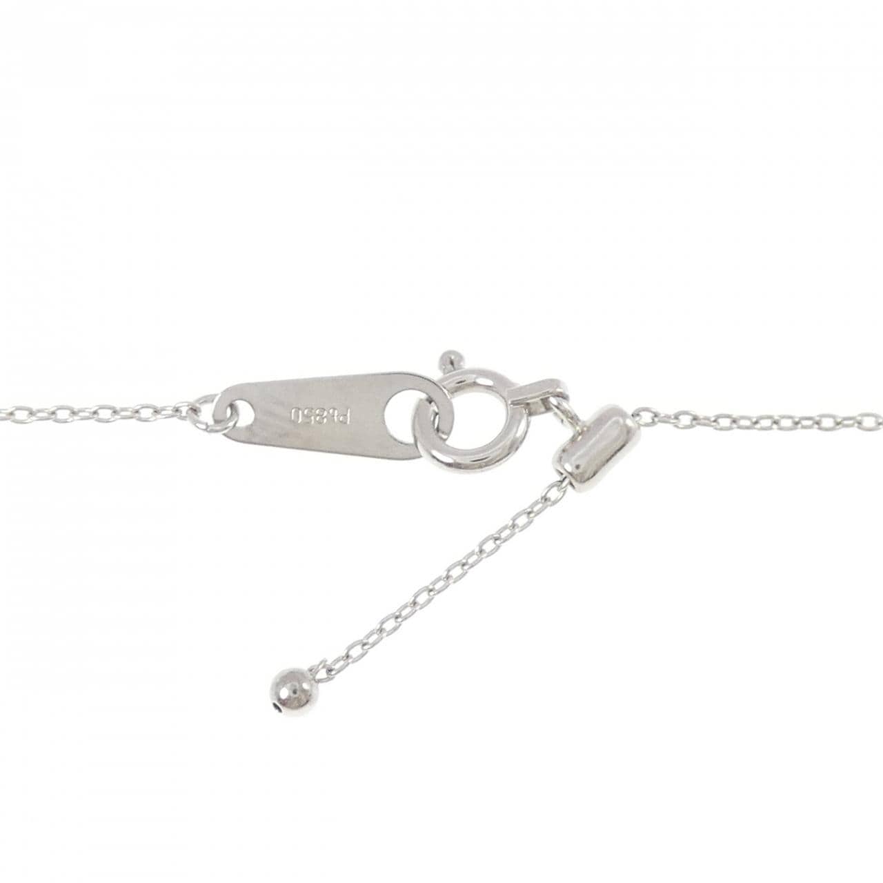 PT/PT850 フラワー ダイヤモンド ネックレス 0.50CT
