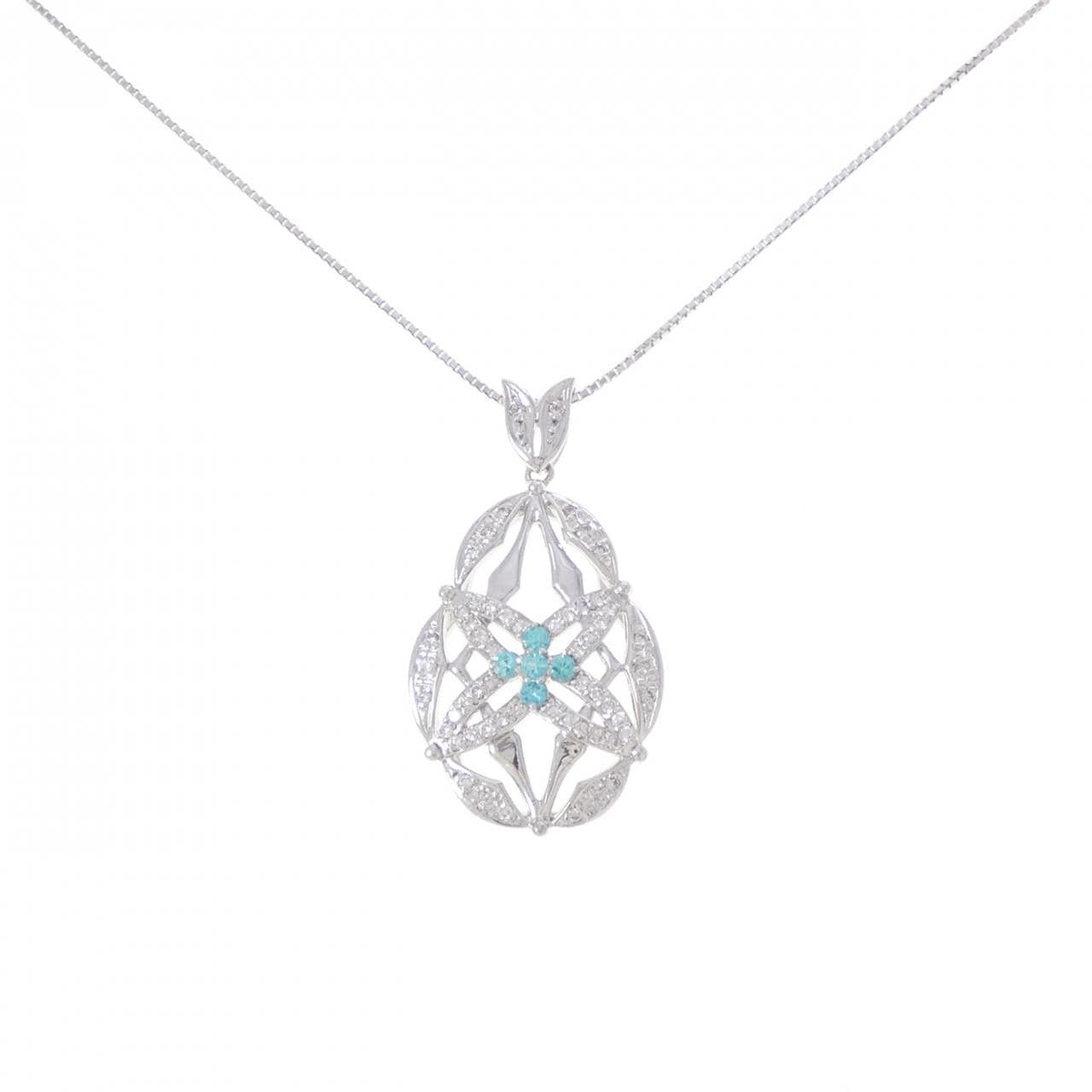 K18WG トルマリン ネックレス 0.15CT