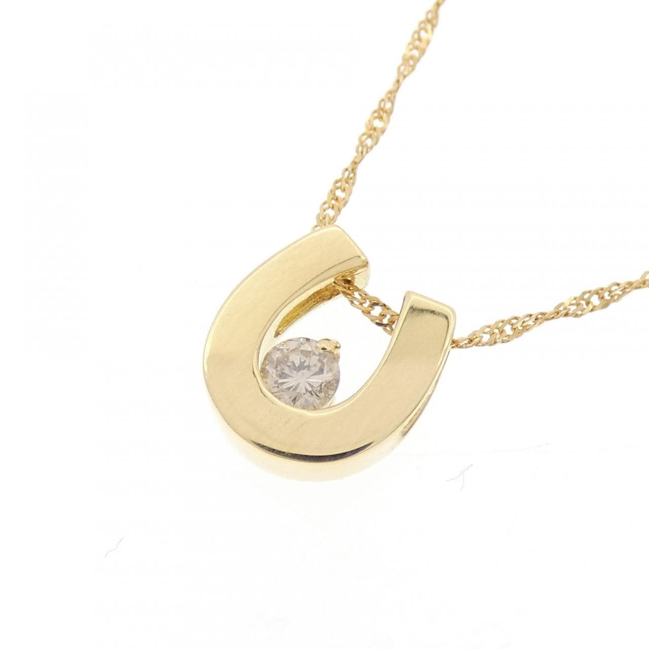 K18YG ダイヤモンド ネックレス 0.07CT