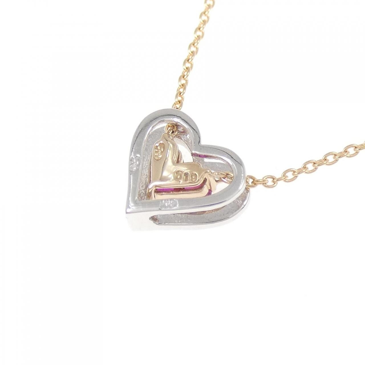 スタージュエリー ハート ルビー ネックレス 0.18CT