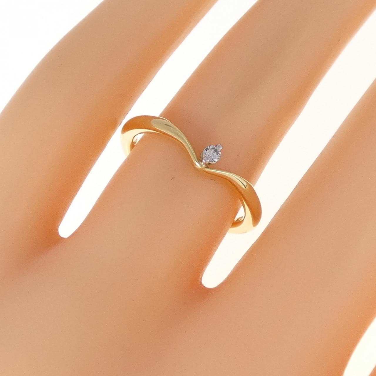 K18YG/K18WG ダイヤモンド リング 0.03CT