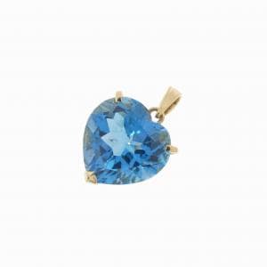 K18YG Heart Blue Topaz Pendant 6.88CT