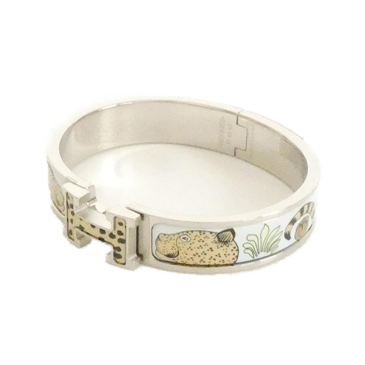 【未使用品】エルメス LES LEOPARDS クリック アッシュ PM 702318FP ブレスレット