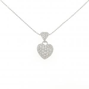 PT900/PT850 ハート ダイヤモンド ネックレス 0.75CT