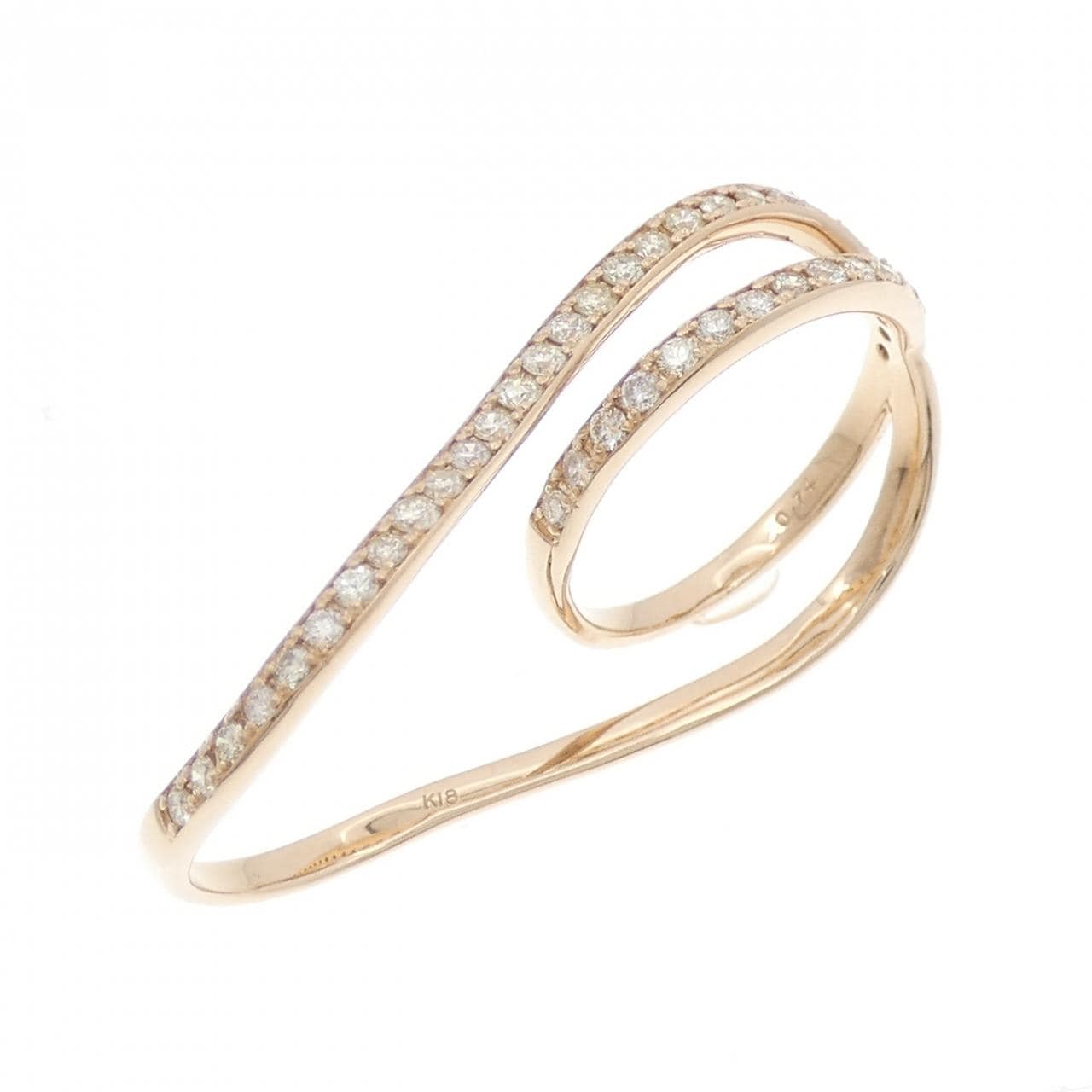 K18PG ダイヤモンド リング 0.74CT