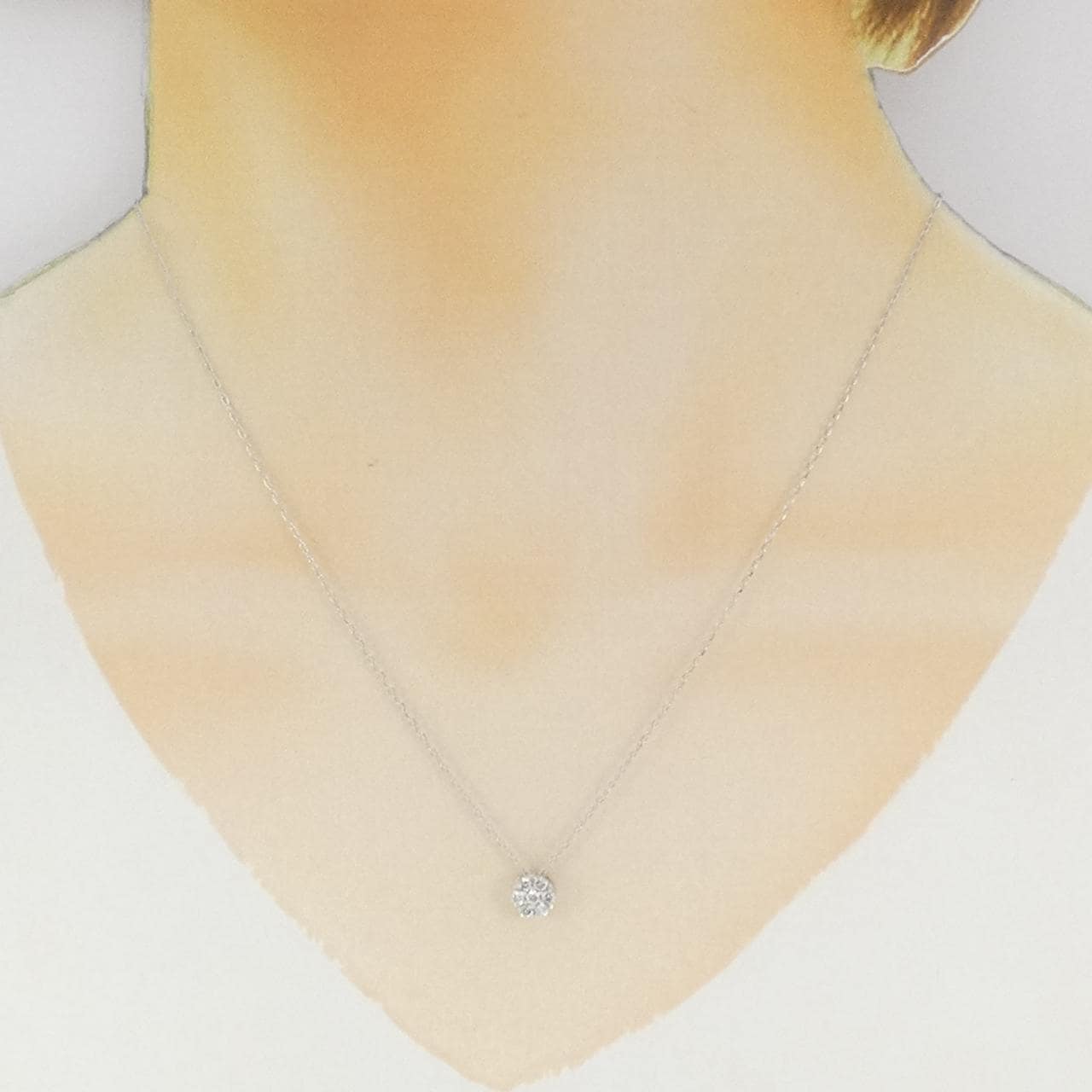 K18WG ダイヤモンド ネックレス 0.2CT