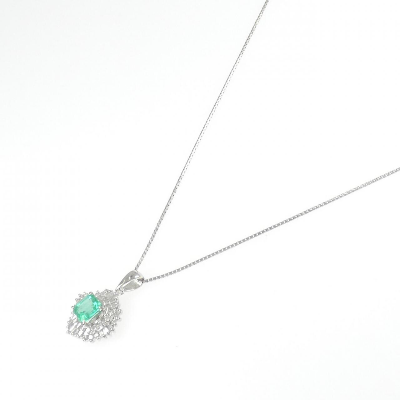 PT900/PT850 エメラルド ネックレス 0.725CT