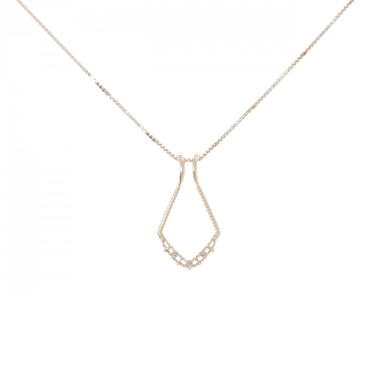 アガット ダイヤモンド ネックレス 0.01CT