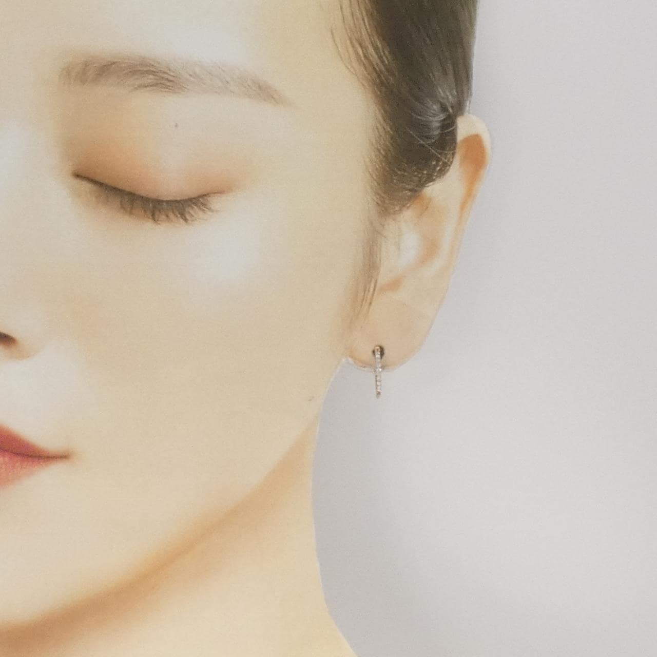 K10PG ダイヤモンド ピアス 0.14CT