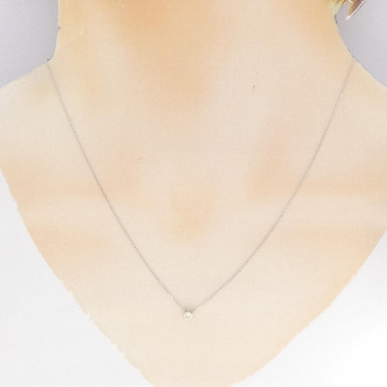 K10WG ダイヤモンド ネックレス 0.10CT