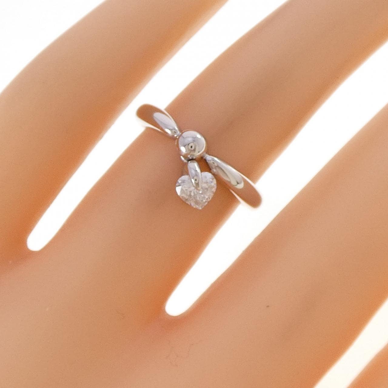 PT900 ハート ダイヤモンド リング 0.309CT