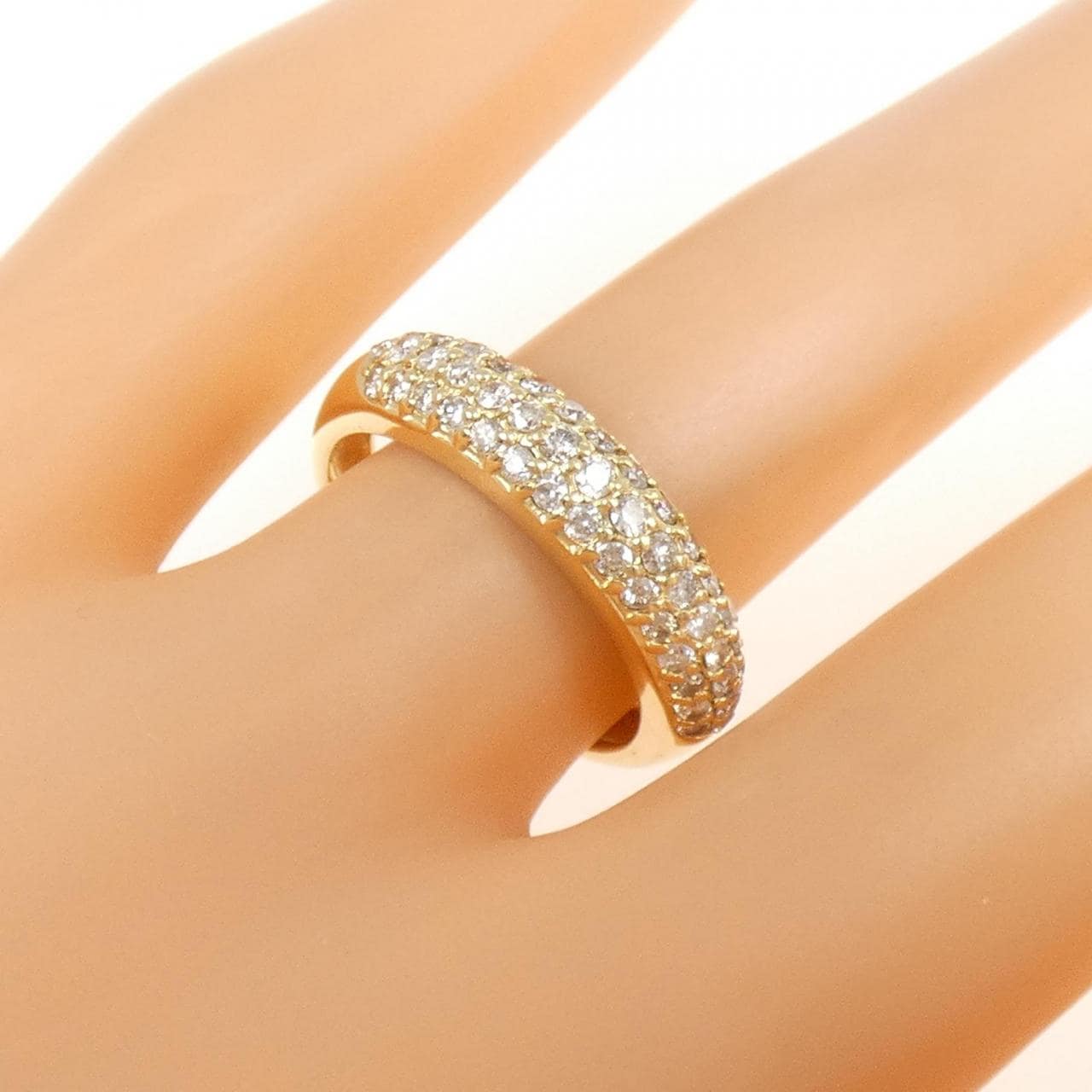 K18YG pave Diamond ring 0.50CT