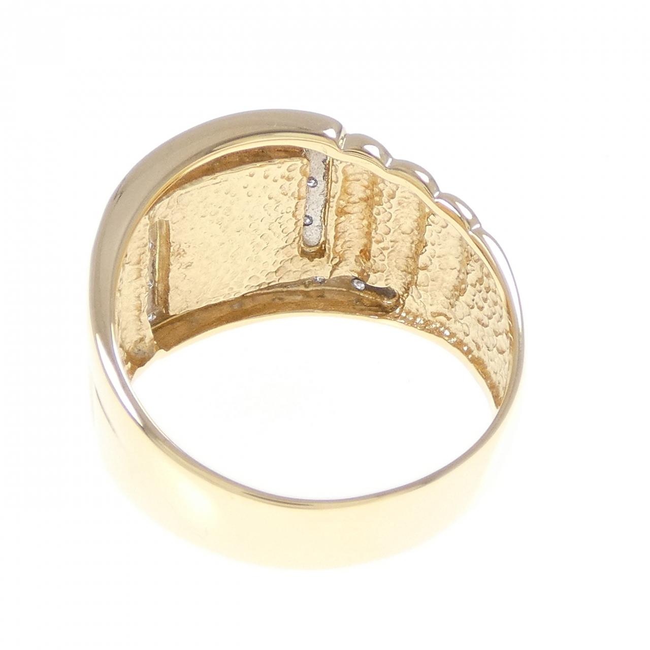 K18YG/PT900 オニキス リング