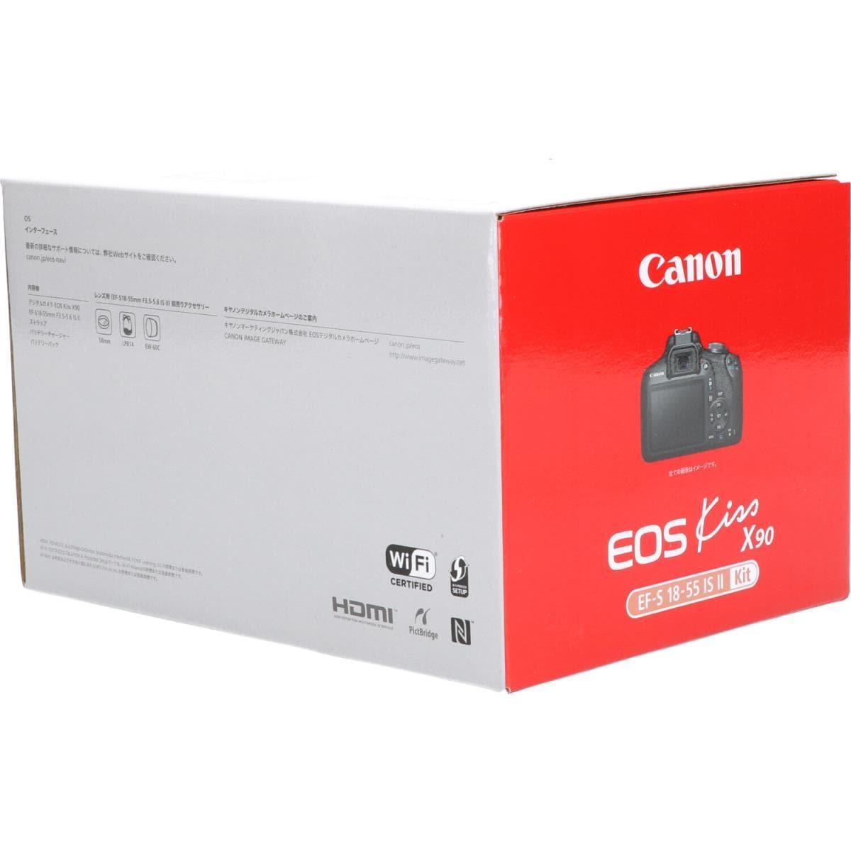 【未使用品】ＣＡＮＯＮ　ＥＯＳ　ＫＩＳＳ　Ｘ９０　１８－５５ＩＳⅡＫＩＴ