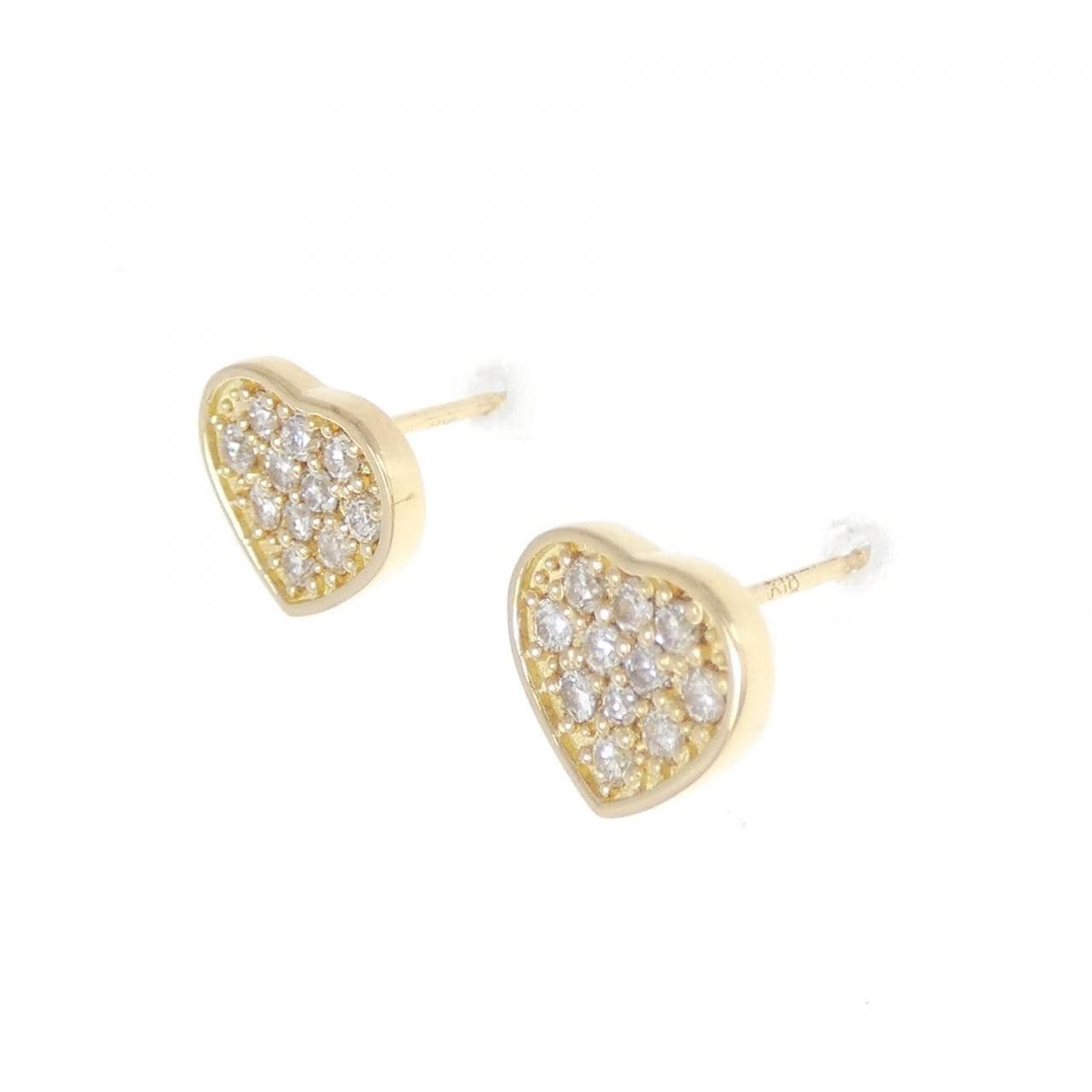 [Remake] K18YG heart Diamond earrings 0.30CT