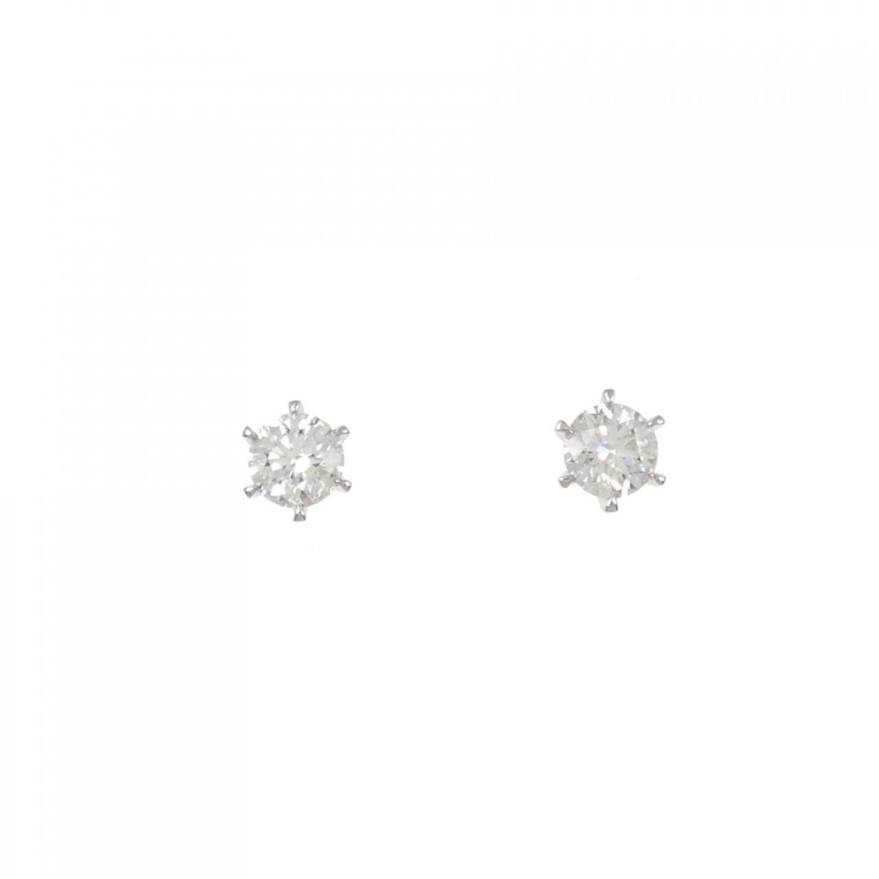 【リメイク】PT900/ST ダイヤモンド ピアス 0.315CT 0.325CT E-F SI2 EXT H&C