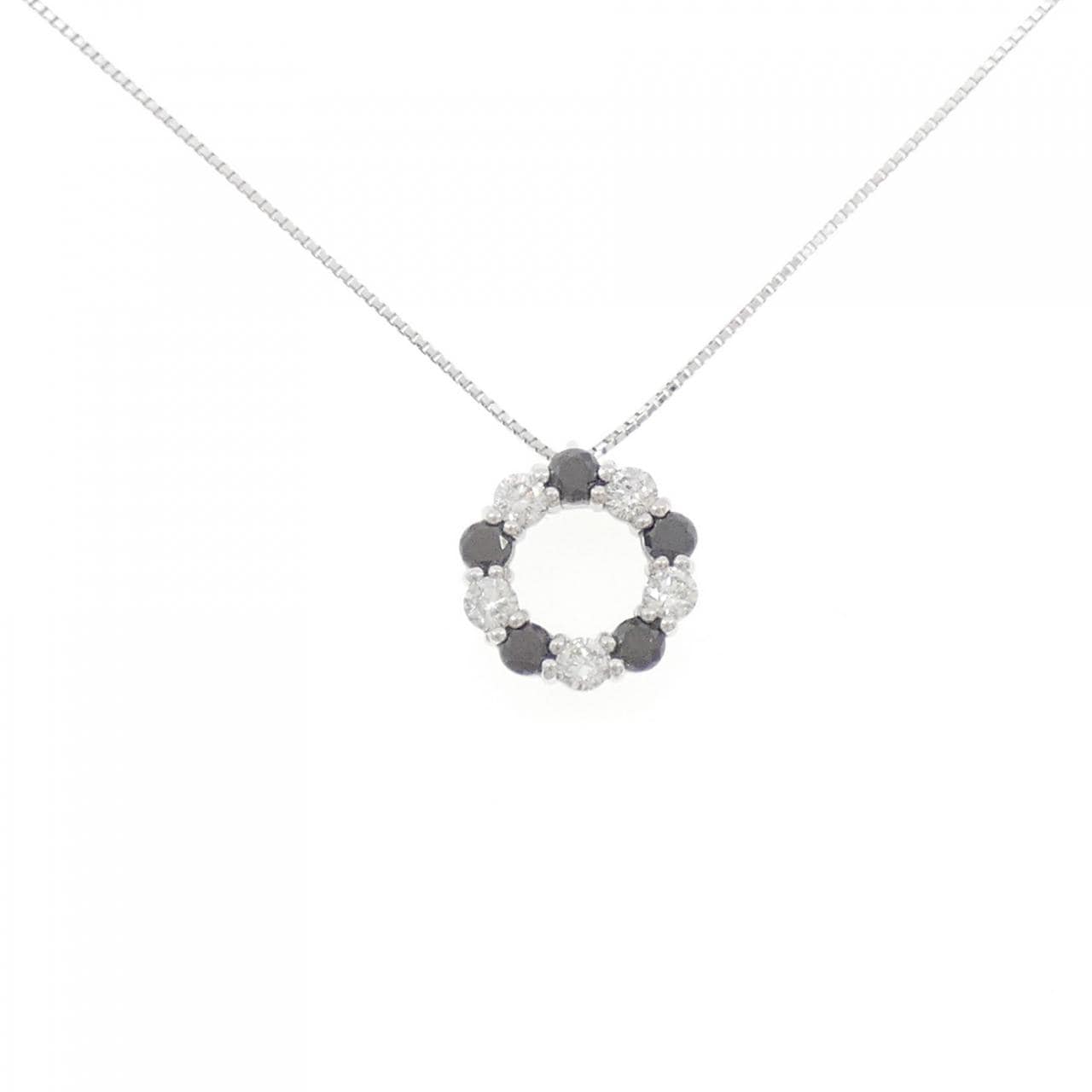 K18WG ダイヤモンド ネックレス 1.00CT