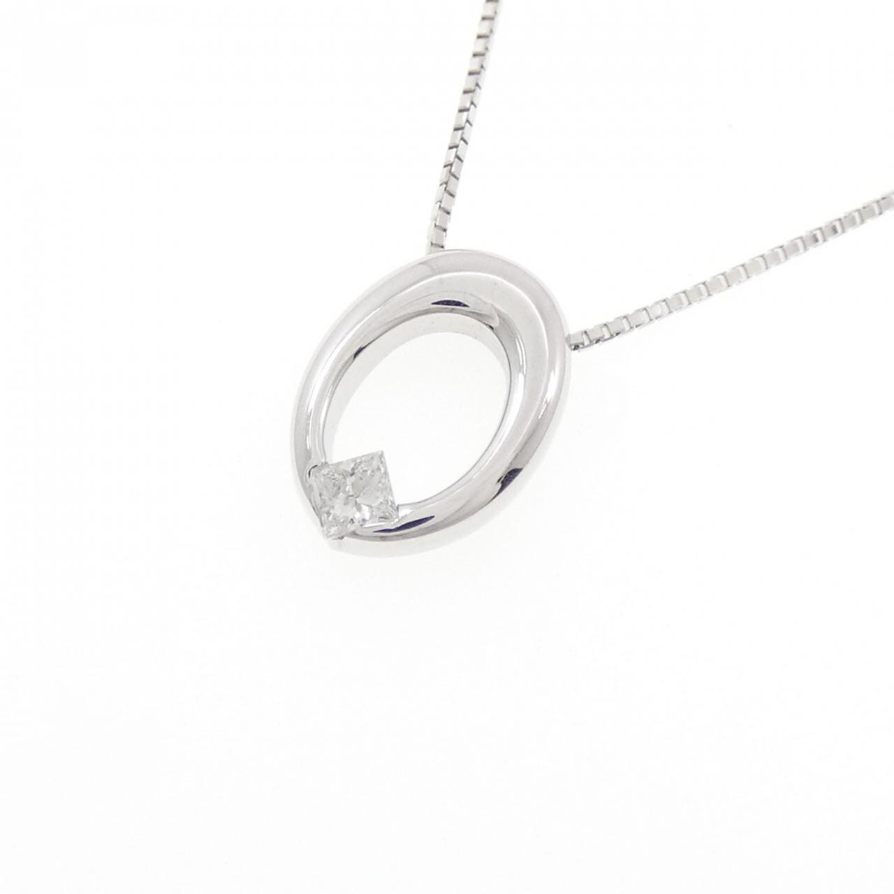 K18WG ダイヤモンド ネックレス 0.10CT