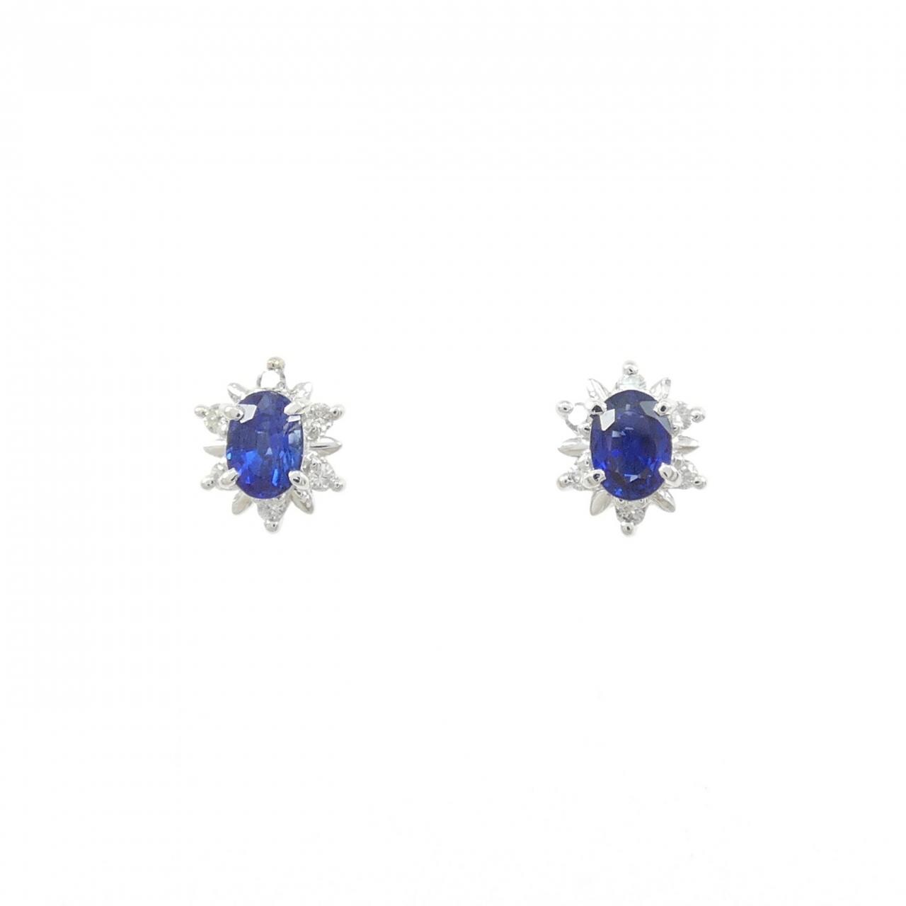 PT900 サファイヤ ピアス 0.60CT