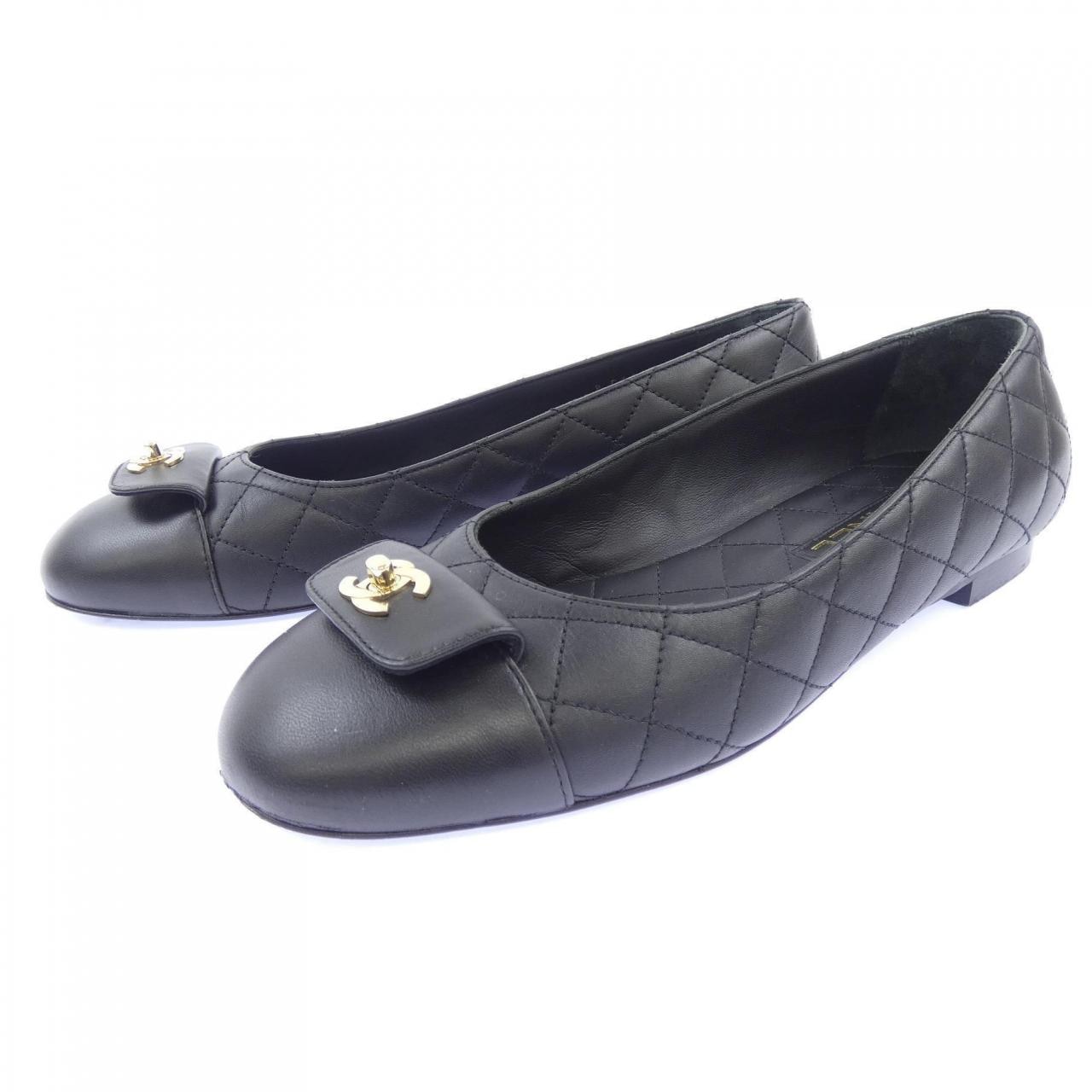 シャネル CHANEL バレリーナ ターンロック G45879B17834 フラットシューズ