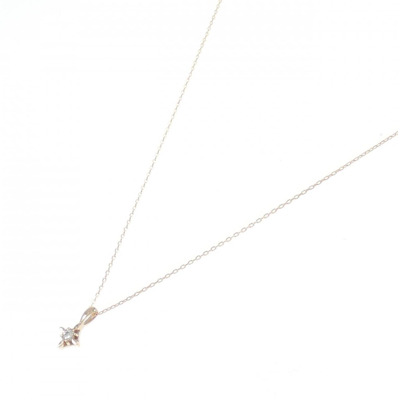 K18PG ダイヤモンド ネックレス 0.03CT