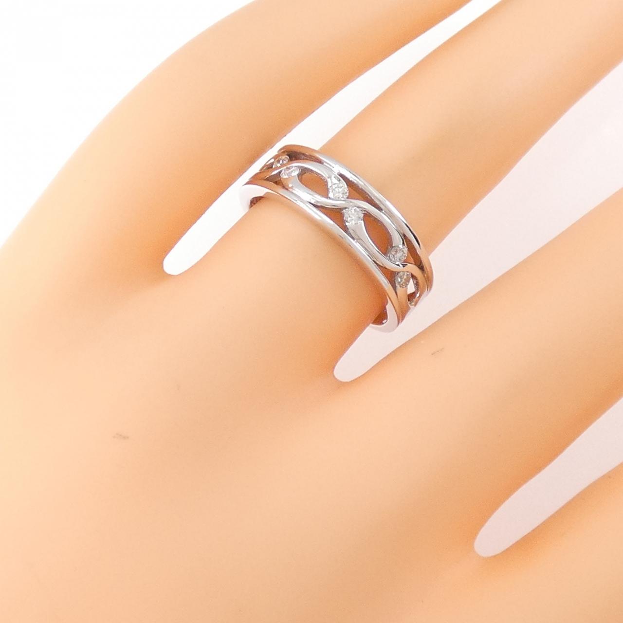 K18WG ダイヤモンド リング 0.13CT