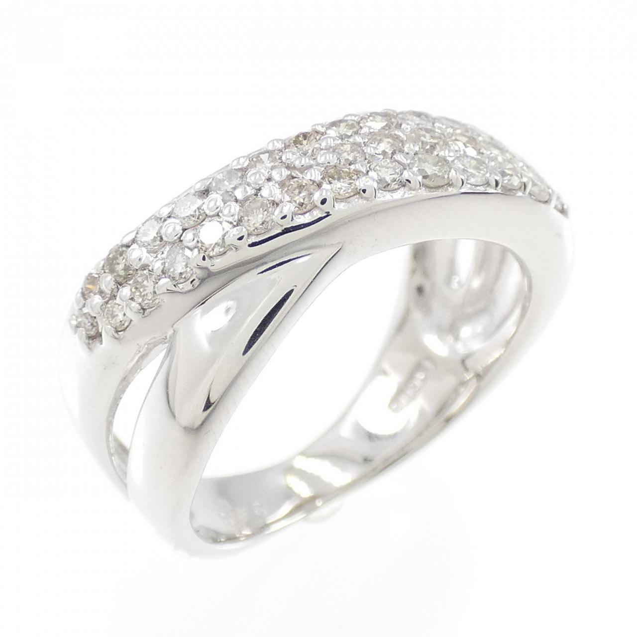 K18WG ダイヤモンド リング 0.46CT