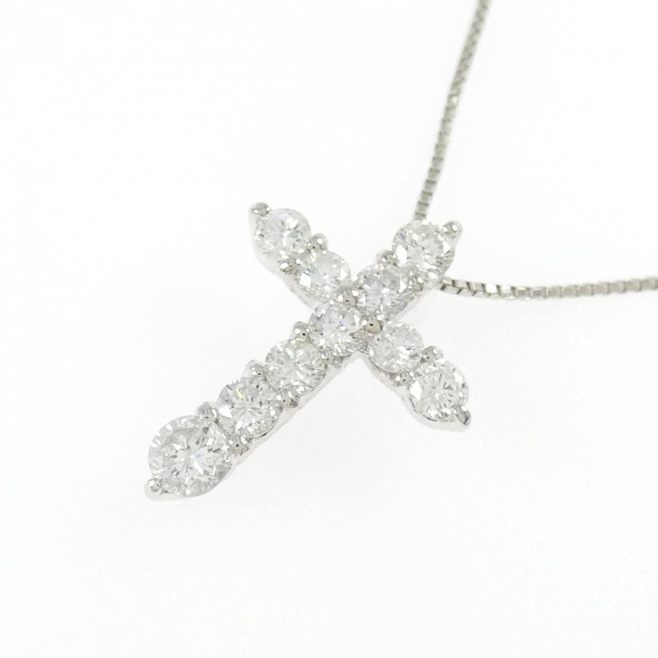 PT900/PT850 クロス ダイヤモンド ネックレス 1.00CT