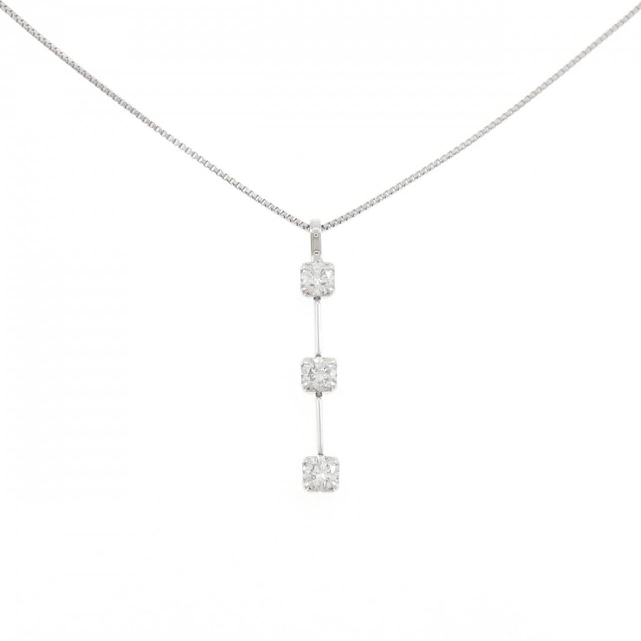 PT850 スリーストーン ダイヤモンド ネックレス 0.30CT